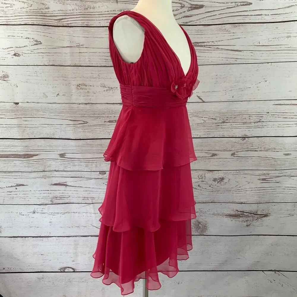 Eden Maid Raspberry layered flower accent - Picture 5 of 11